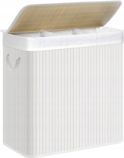 Songmics voľne stojaci kôš na prádlo 150l, biely